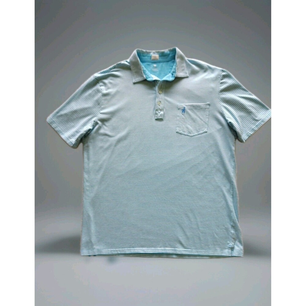 Johnnie-O Original XL 4-Button Polo Dante Stripe Nautical Resort Preppy